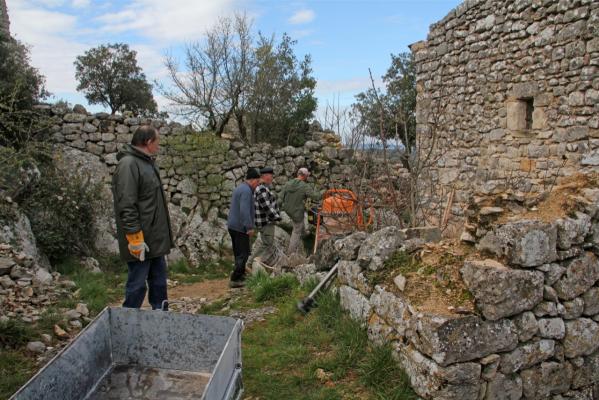 Installation de la bétonnière