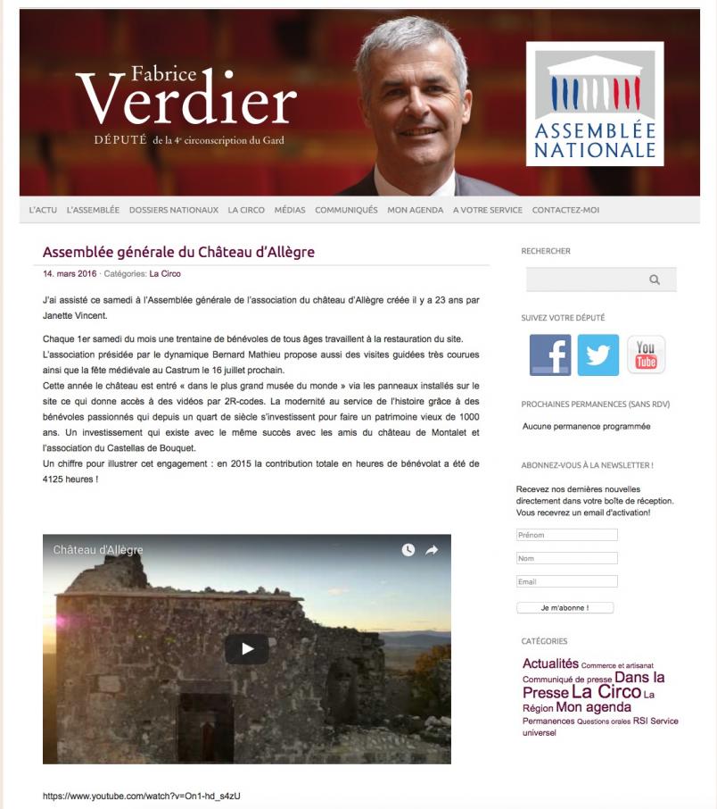 Blog du député Verdier